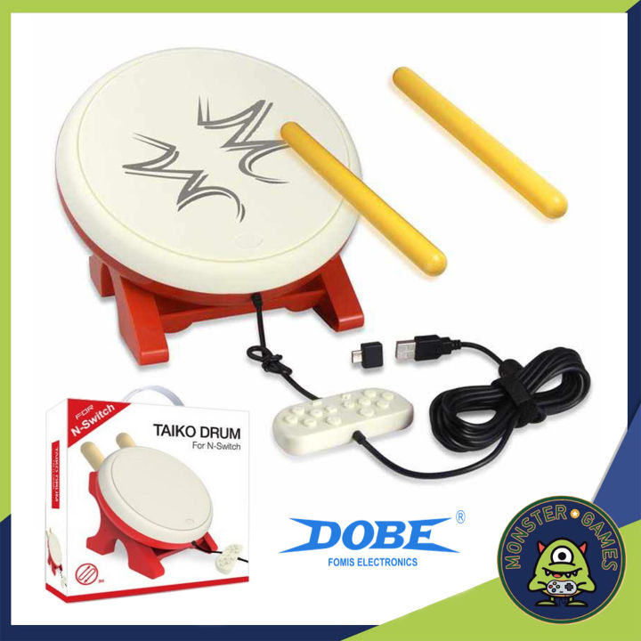 taiko-drum-for-nintendo-switch-and-nintendo-switch-lite-ชุดกลอง-taiko-กลอง-taiko-dobe-taiko-drum-taiko-drum-กลองไทโกะ-drum-set-for-switch-tns-1867d