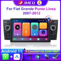 JMCQ 7android 11วิทยุติดรถยนต์สำหรับเฟียตแกรนด์พันโต Linea 2007-2012เครื่องเล่นวิทยุมัลติมีเดีย GPS นำทาง Carplay