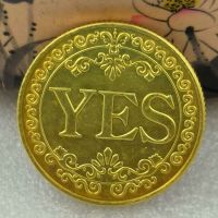 【CC】⊕  Make Decision charm coines Diameter 25mm Coin YES or NO Commemorative Coins