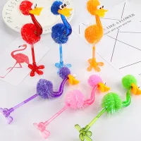 Kawaii Cartoon Ostrich Shape Ballpoint Pen 0.7mm Blue Ink Creative Feather Pens for Student Office Writing Stationery Supplies