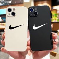 Fashion Sports Brand Liquid Silicone Phone Case For iPhone 14 Pro Max 13 12 11 Camera Protection Shockproof Soft Bumper Cover
