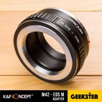 K&amp;F M42-EOS M Adapter แปลงเลนส์เมาส์ M42 เพื่อเอามาใส่กล้อง Canon Mirrorless ได้ทุกรุ่น ( Lens mount adapter Mount M42 For Canon ) ( เมาท์แปลง อแดปเตอร์ ) ( M42-EOS M / M42-EOSM ) ( M42 EOS M / M42 EOSM ) ( Geekster )