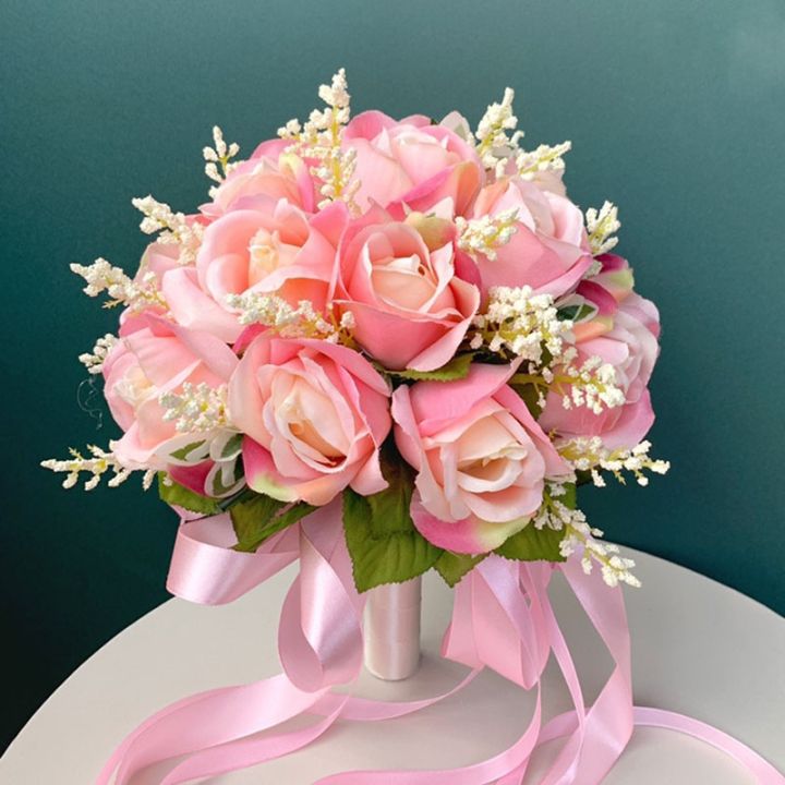 ayiq-flower-shop-ช่อดอกไม้เจ้าสาวช่อดอกไม้ประดิษฐ์ในงานแต่งงานสำหรับเพื่อนเจ้าสาว