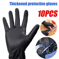 10Pcs Disposable Gloves PVC Thicken Black Kitchen Protection Gloves Waterproof Work Gardening Kitchen Cleaning Protection Gloves Safety Gloves