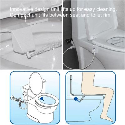 Toilet Bidet Fresh Water Spray Nozzle Toilet Seat Attachment Hand Operation Self-Cleaning Non-Electric Bathroom Shattaf Kit