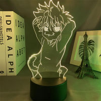 Acrylic 3d Lamp Anime Hunter X Hunter Killua for Bedroom Decor Nightlight Birthday Gift Led Night Light Manga Hxh Killua Cat