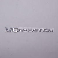 โลโก้ V6 KOMPRESSOR เบนซ์ Logo Benz สีโครเมี่ยม