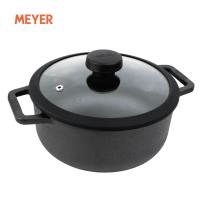 MEYER หม้อต้มอาหาร ขนาด 20 cm พร้อมฝาแก้ว กระทะร้อน หม้อต้ม หม้ออเนกประสงค์ หม้อเหล็กหล่อ Cast iron pot Thaikea