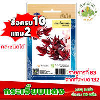 (ซื้อ10แถม2) เมล็ดพันธุ์ กระเจี๊ยบแดง Roselle ประมาณ 120เมล็ด เจียไต๋ เมล็ดพันธุ์พืช เมล็ดพันธุ์ผัก เมล็ดผัก เม็ดผัก ผักสวนครัว พืชผัก ปลูกผัก