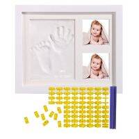 [COD] Baby hand and foot print mud handprint photo frame newborn full moon hundred days gift