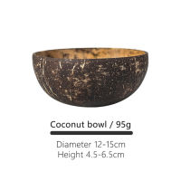 Creative Natural Coconut Wood Bowl Eco Friendly Fruit Salad Noodles Rice Ice Cream Wood Bowl Art Crafts Decoration