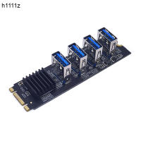 M.2 Riser การ์ด M2 NGFF NVME เพื่อ PCIE PCI Express X16 1-4 USB 3.0สล็อตคูณ Hub อะแดปเตอร์สำหรับ Antminer Bitcoin Miner Mining