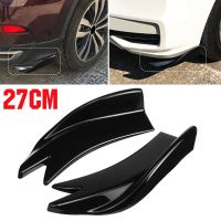 27cm Car Rear Bumper Spoiler Canards Fins Anti-Crash Diffuser Lip Wrap Angle Splitter Protector Guard Universal