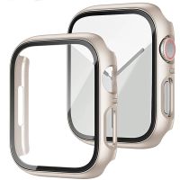 Glass Cover For Apple Watch case 45mm 41mm 44mm 40mm 42mm 38mm iWatch Accessorie Screen Protector Apple watch serie 3 4 6 SE 7 8