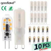 Goodland 10pcslot G9 Led bulb AC 220V G4 LED Lamp AC 220V DC 12V Spotlight Chandelier Lighting Replace Halogen Lamp For Home