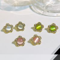 [COD] Rhinestone flower earrings high-end niche design female 2022 new trendy 925 needles