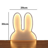 Rabbit Night Lights USB Powered LED Lamp Cute Animal LED Night Lamp Kids Baby Beside Table Lamp Bedroom Nightlight Holiday Gifts