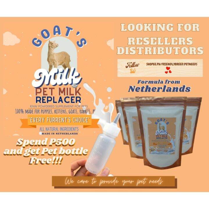 pet milk replacer goats milk for puppies kittens rabbit hamster supplement from Netherlands