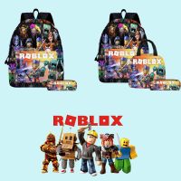 ❀◕ Roblox กระเป๋าเป้สะพายหลัง กระเป๋านักเรียน ใส่หนังสือกลางวัน ของขวัญคริสต์มาส สําหรับเด็กผู้ชาย ผู้หญิง