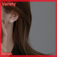 Variety ✨Hot Sale✨ ต่างหูผูกโบว์ลูกไม้แบบกลวง1คู่ต่างหูโบว์แบบเรียบง่ายของผู้หญิงสำหรับงานเลี้ยงงานแต่งงานของผู้หญิงของขวัญเครื่องประดับใหม่ที่ดี