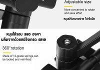 จับมือถือมอไซค์  ทำจากโลหะแท้ทั้งชิ้น Homeet Motorcycle Phone Mount, Metal Motorcycle Phone Holder Motorbike Rearview Mirror Smartphone Holder Mount Universal 【Φ10mm】- 360° Rotation