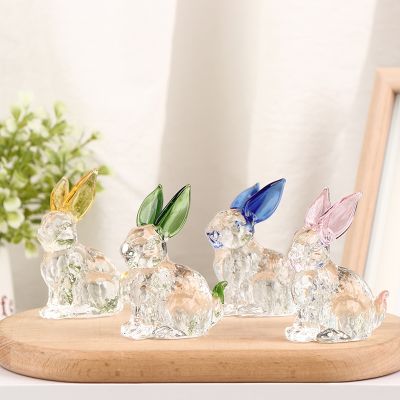 【CC】❀㍿✳  1Pc Glass Statue Figurines Sculpture Figure Ornament Ornaments Garden Miniature