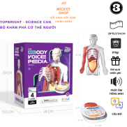 Bộ đồ chơi mô hình 3D có phát âm tiếng Anh Humanbody hang Topbright