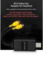 JOYING RCA Video Output Adapter Cbale For Headrest Back Rear Screen Only fit JOYING Android 10 Head Unit