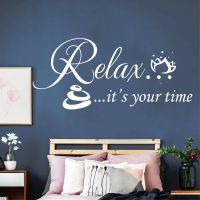 【LZ】✴▽☃  Modern Spa Beauty Salon Relax Its Your Time Wall Sticker Bathroom Yoga Studio Massage Quote Wall Decal Home Decor