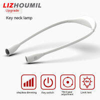 LIZHOUMIL โคมไฟ Led ห้อยคอแบบพกพา,Pelindung Mata ชาร์จ Usb แบบไม่มีไฟหรี่ได้สำหรับกีฬากลางแจ้งไฟอ่านหนังสือ