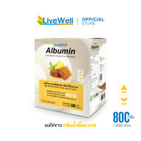 LiveWell Albumin ผงไข่ขาว กลิ่นน้ำผึ้งมะนาว 800 กรัม