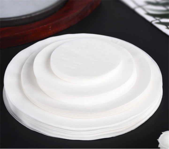 100-pcs-round-double-sided-silicone-oil-paper-barbecue-oven-non-stick-papers-oil-proof-baking-cake-pan-liner