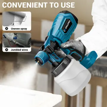 800ML Cordless Electric Spray Gun Portable Paint Sprayer Auto Furniture  Steel Coating Airbrush Compatible For Makita 18V Battery