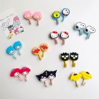 Sanrios Anime Cinnamoroll Melody Kuromi Hooks Kawaii ห้องน้ำ Hooks ดูด Kitchen Storage Garlands ผ้าเช็ดตัว Hooks ของขวัญ