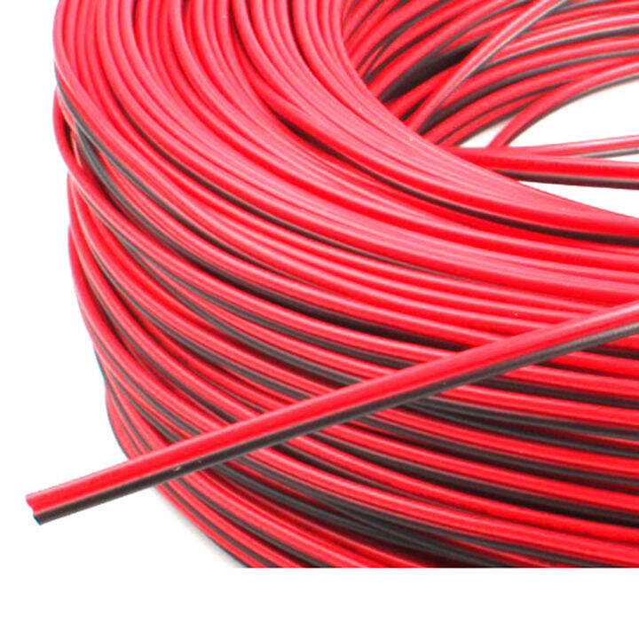 uni-bo-10m-สายไฟ2-pin-สาย-led-strip-cable-22awg-2-core-สีแดงสายไฟฟ้า