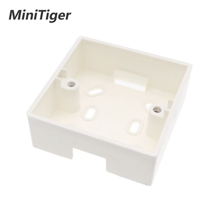 minitger-กล่องติดตั้งภายนอก86mm-86mm-34mm-สำหรับ86mm-สวิตช์สัมผัสมาตรฐานและซ็อกเก็ตใช้ได้กับทุกตำแหน่งของพื้นผิวผนัง