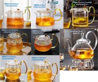 (พร้อมส่ง) กาชงชา กาน้ำชา แบบแก้วใสทนความร้อนสูง  แก้วชงชา กาต้มชา Glass Teapots