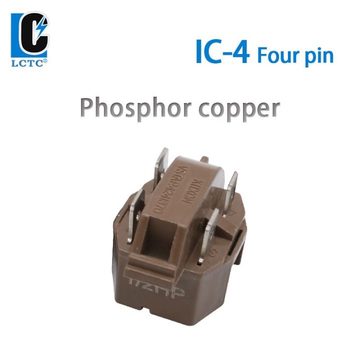 ic-4-4หมุดเหล็กสเตนเลสทองเหลืองรีเลย์สตาร์ทเตอร์ตู้เย็นตู้แช่แข็งคอมเครสเซอร์