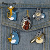 Pinhabit การ์ตูน Chinchilla Lapel Pin เครื่องดนตรีเข็มกลัดของขวัญสำหรับเพื่อนเสื้อผ้าอุปกรณ์เสริม Jewelry