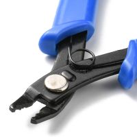 45# Carbon Steel Crimper Pliers for Crimp Beads Jewelry Crimping Pliers with Plastic Handles Blue 129.5x86x8.6mm