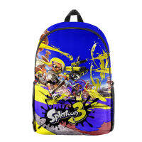 ใหม่ Splatoon 3กระเป๋าเป้สะพายหลังผู้ใหญ่เด็กเกมร้อน Daypack กระเป๋า Unisex เด็กผู้หญิงกระเป๋าเดินทาง Cosplay School Bag