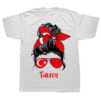 Funny Turkey Turkish Girl Woman Flag T Shirt Summer Graphic Cotton Streetwear Short Sleeve Birthday Gifts T shirt Mens Clothing XS-6XL