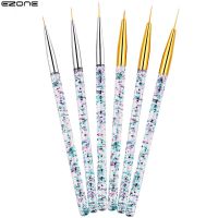 EZONE 3pcs Paint Brush Fine Hook Line Pen Acrylic Rod Drawing Pen Painted Pen Nail Set Watercolor Painting School Office Supply