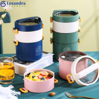 Stock】Portable Round Lunch Box Multi-Layer Large-Capacity 304 Stainless Steel Bento Box Food Container For Office Worker ซื้อทันทีเพิ่มลงในรถเข็น