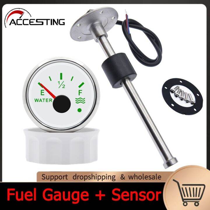 52MM 0-190Ohm marine water level gauge fuel level sensor 100-500mm with ...