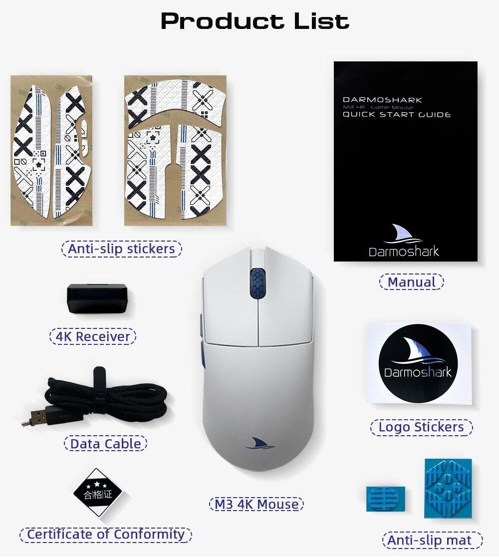 Motospeed Darmoshark M3 4K Wireless BT Gaming Esports Mouse 26000DPI ...