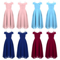 【cw】Summer Flower Girls Dresses Chiffon Princess Birthday Party Dresses for Wedding Bridesmaid Pageant First Communion Kids Vestidos