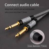 YYAUDIO 4pcs 6.35mm 6.5mm Audio Jack Adapter Carbon Fibre Microphone Console Hifi Audio Plug For Headset Audio Jack Wire Adapter