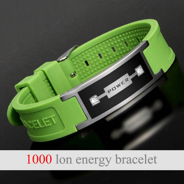 magnetic-health-weight-loss-bracelets-stainless-steel-bracelet-men-crystal-wrist-band-green-silicone-sport-wristband-bangle