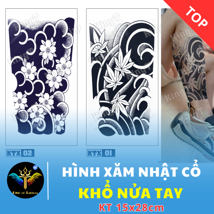 Hình Xăm Dán Tattoo Kín Tay Cá Tính TQB282 bán tại Hồ Chí Minh